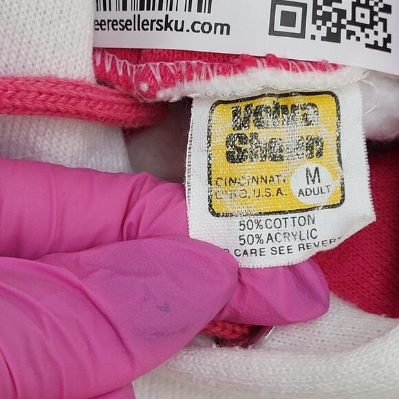 Vintage Northeastern Hoodie Womens Medium 20x21 White Pink - Picture 10 of 14